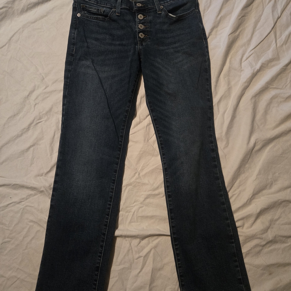 Lucky Brand Dark Indigo Bootcut Jeans with Button Fly